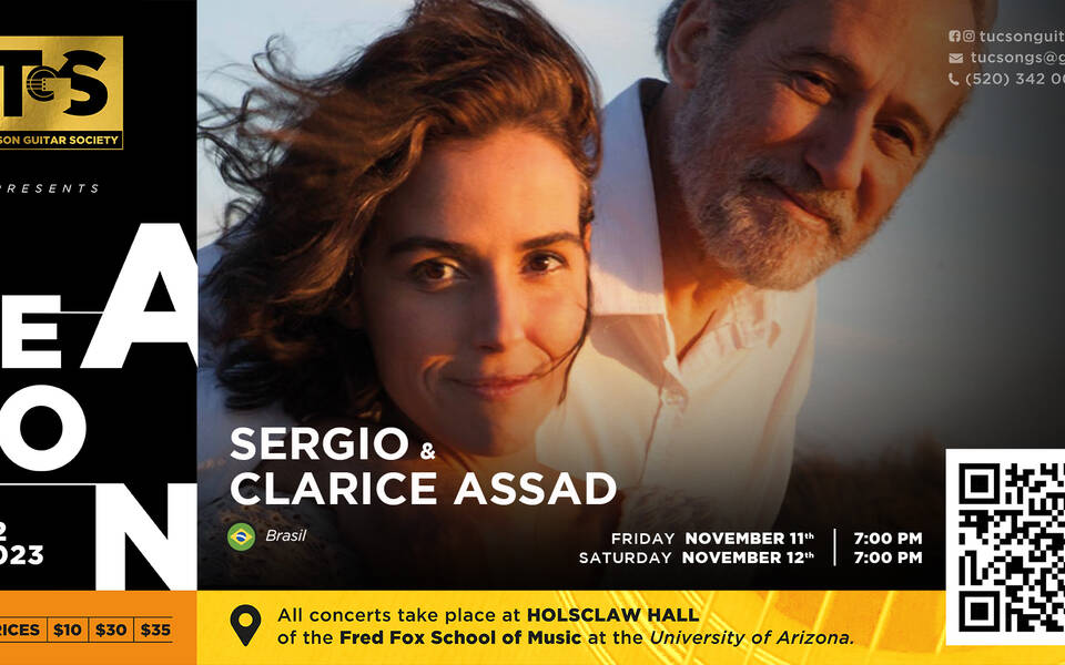 Sergio and Clarice Assad in Concert November 11 and 12