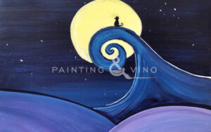 Nightmare Before Christmas Cat Paint and Sip at Hoppy Vine Oro Valley